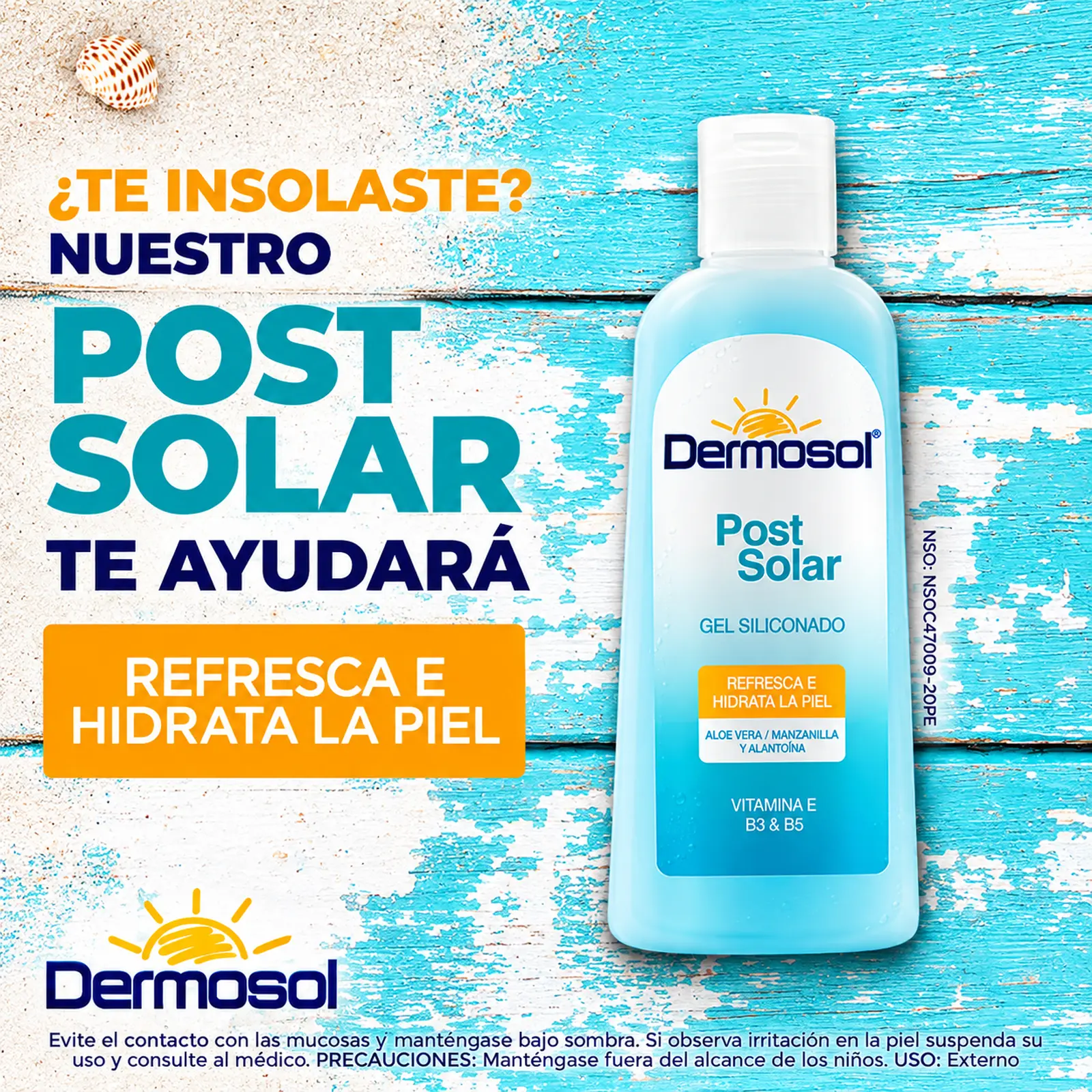 Gel Refrescante Post Solar Dermosol 240 g - Imagen 4
