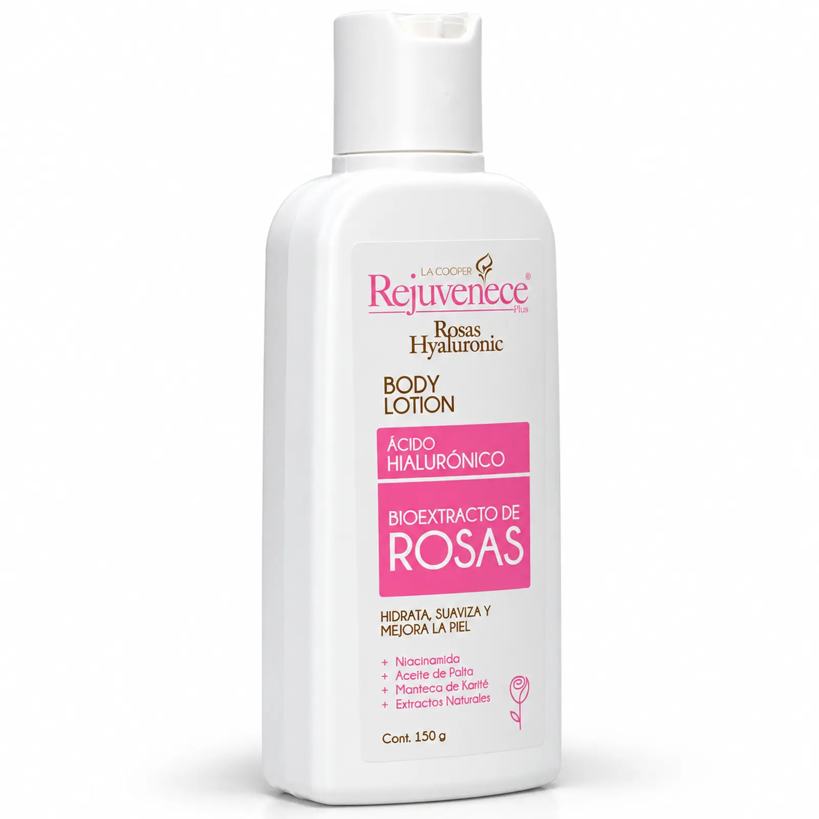 Loción Corporal Hidratante Rejuvenece Plus Rosas Hyaluronic 150 g - Imagen 2