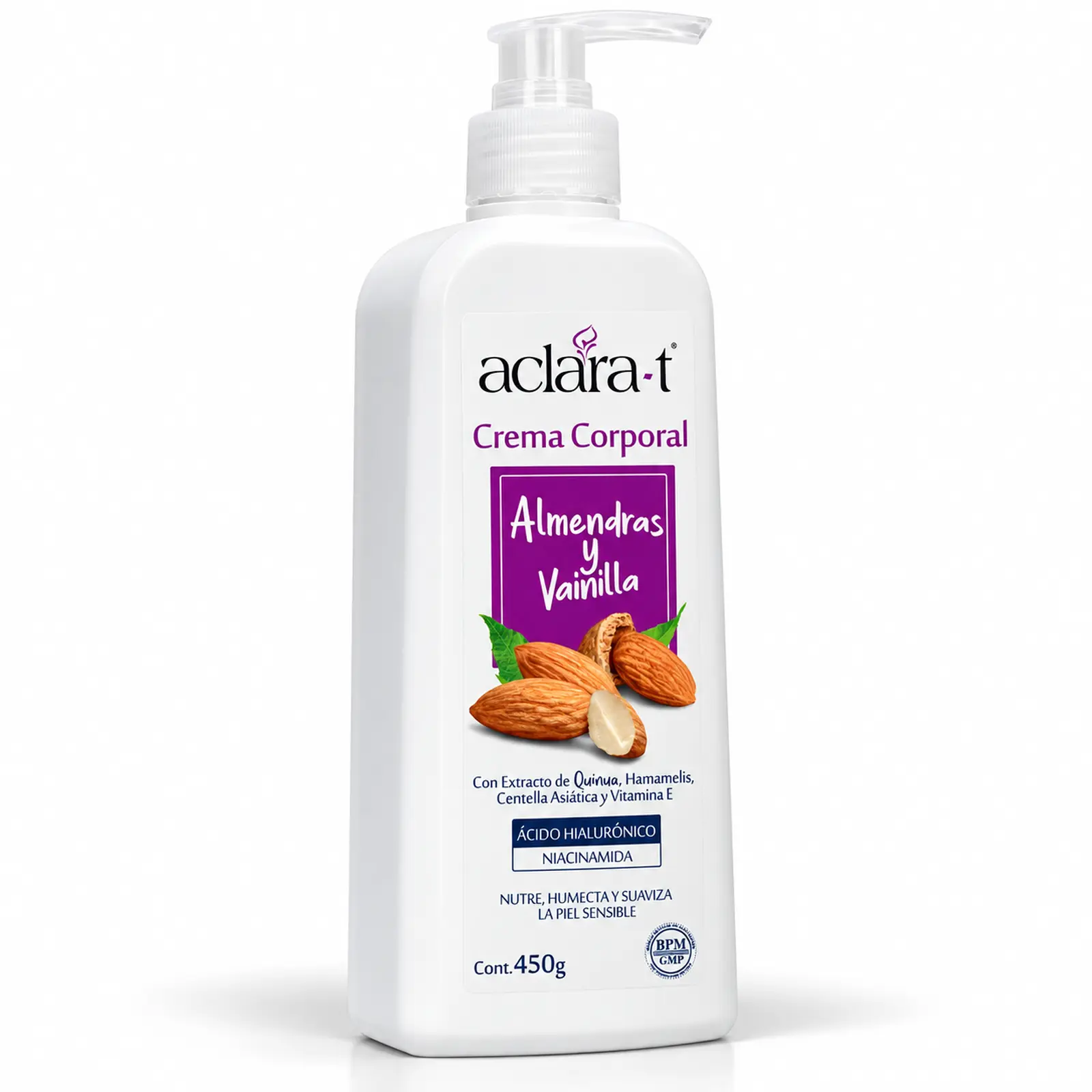 Crema Corporal de Almendras y Vainilla Aclara-T 450 g - Imagen 2