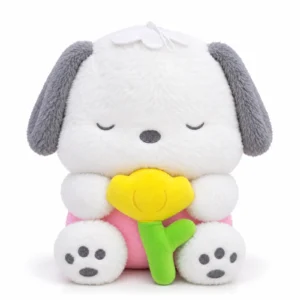 Peluche Pochacco con tulipán amarillo