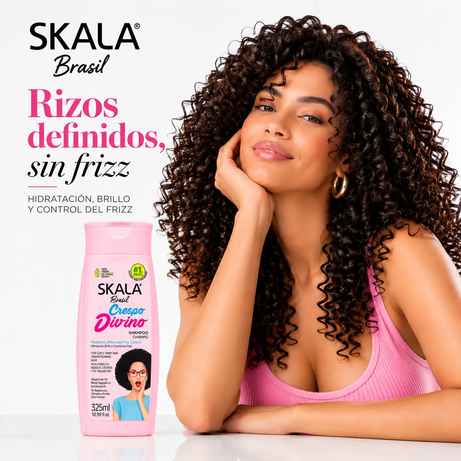 Shampoo Skala Brasil Crespo Divino 325 ml - Imagen 3