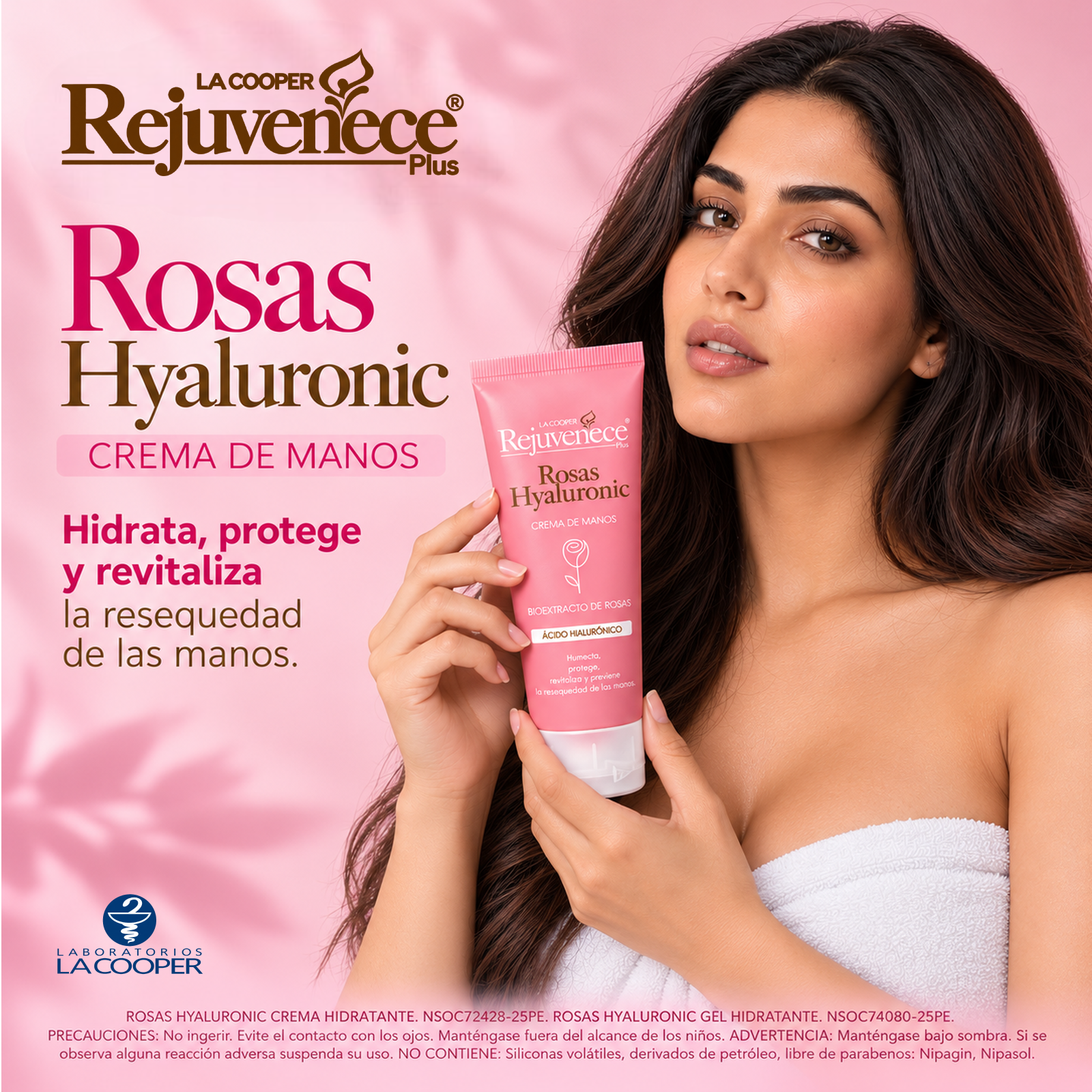 Crema de Manos con Ácido Hialurónico y Extracto de Rosas 60 g - Imagen 3