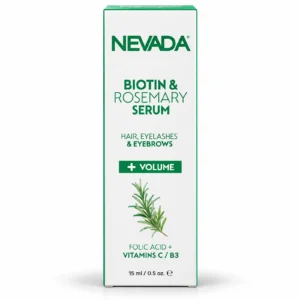 Sérum Nevada de biotina y romero de 15 ml para cabello, pestañas y cejas, con ácido fólico y vitaminas C y B3. Copiar ALT