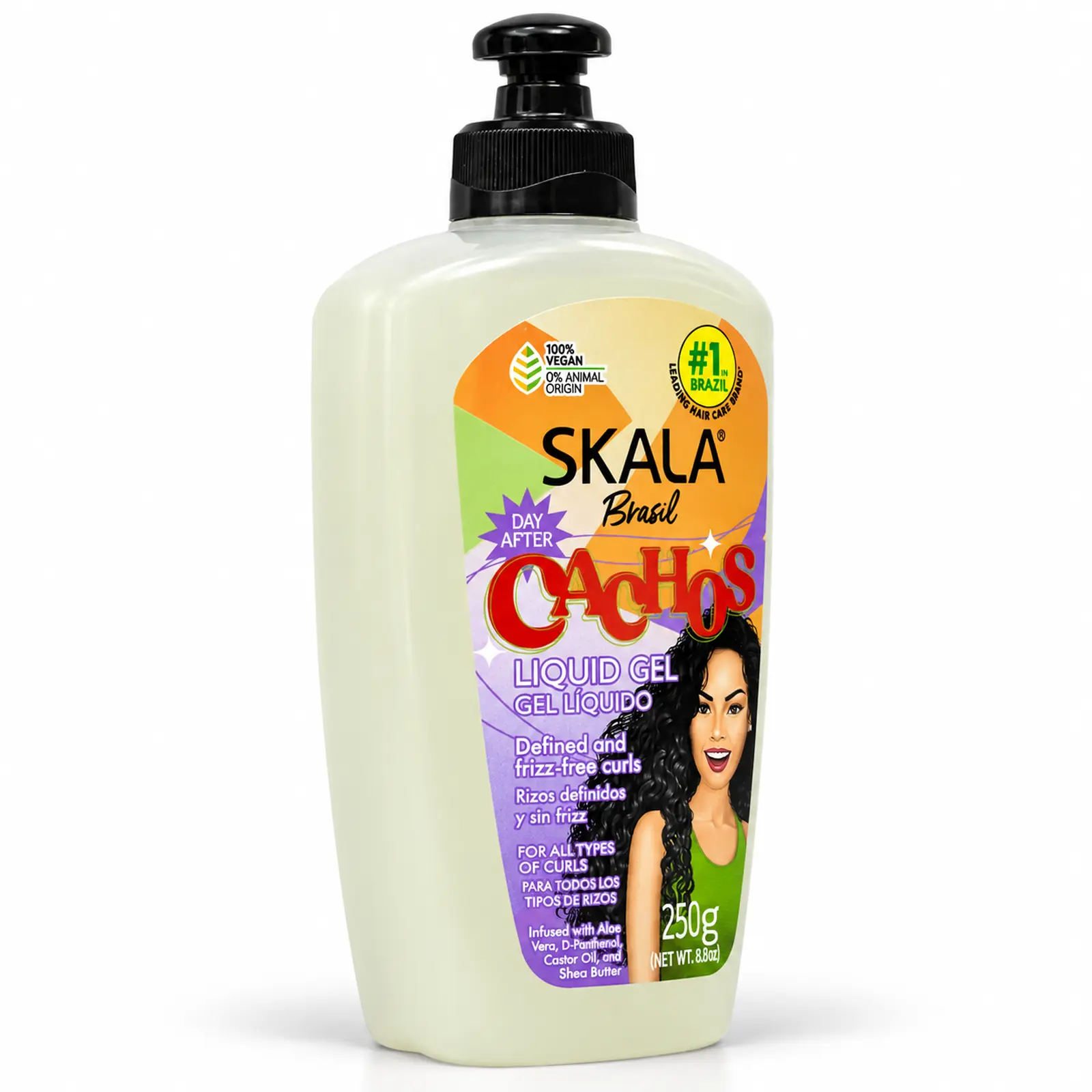 Gel Líquido Modelador Skala Brasil Day After Cachos 250 g - Imagen 2