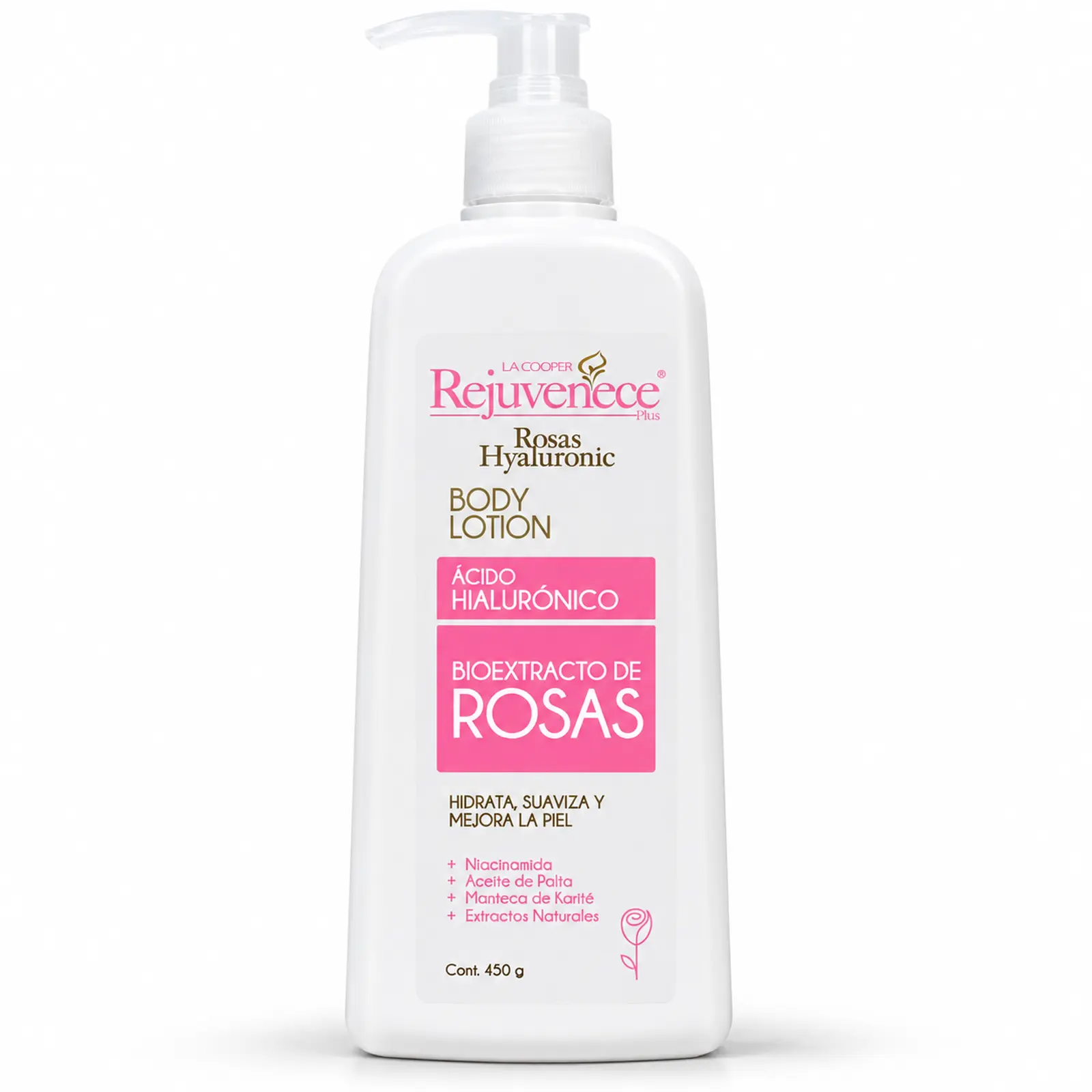 Crema corporal con ácido hialurónico y bioextracto de rosas Rejuvenece La Cooper de 450 g